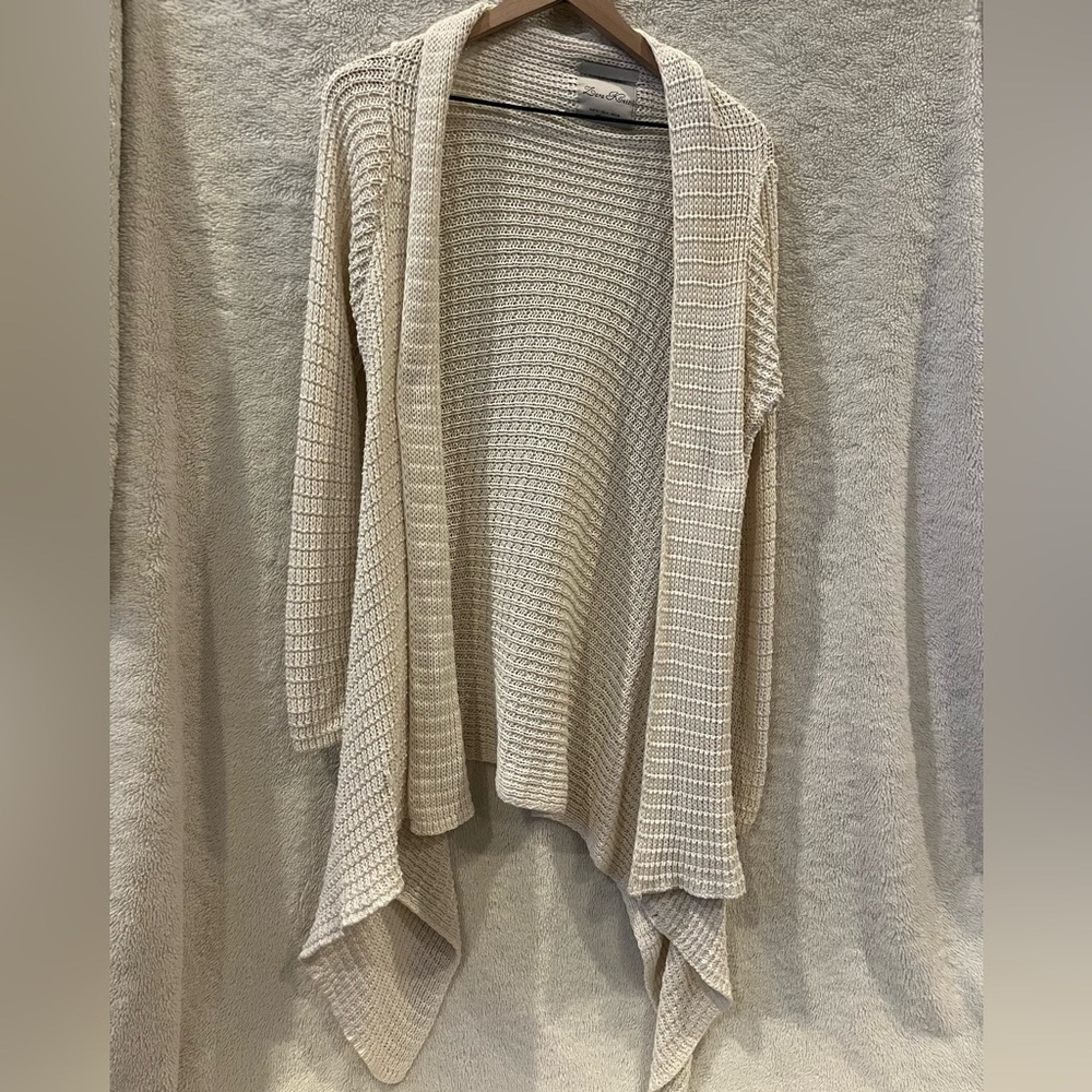 Zara Cream Women's Draped Cardigan